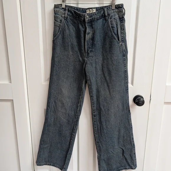 We The Free Dark Blue Flare Jeans - Picture 6 of 13